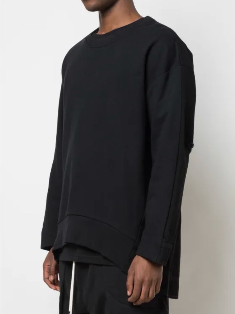 Mostly Heard Rarely Seen Men’s Black Sweatshirt With Denim Back Size Large